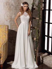 Свадебное платье Beverly. Силуэт Прямое. Цвет Белый / Молочный. Вид 1