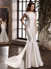 Свадебное платье Blessy. Силуэт Рыбка. Цвет Белый / Молочный. Вид 1