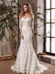 Свадебное платье Bluma. Силуэт Рыбка. Цвет Белый / Молочный. Вид 1