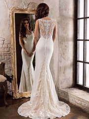 Свадебное платье Brendy. Силуэт Рыбка. Цвет Белый / Молочный. Вид 2