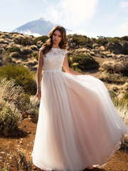 Свадебное платье Shelby. Силуэт Прямое. Цвет Белый / Молочный, оттенки Розового. Вид 1