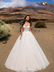 Свадебное платье Sabrina. Силуэт Пышное. Цвет Белый / Молочный, оттенки Розового. Вид 1