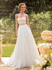 Свадебное платье Амедея. Силуэт Прямое. Цвет Белый / Молочный, Айвори / Капучино. Вид 1