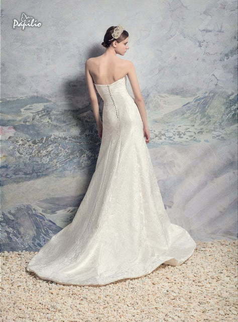 Свадебное платье Иртыш. Силуэт Рыбка. Цвет Айвори / Капучино, Белый / Молочный. Вид 3