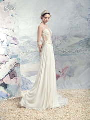 Свадебное платье Аму-Дарья. Силуэт Прямое. Цвет Айвори / Капучино. Вид 1