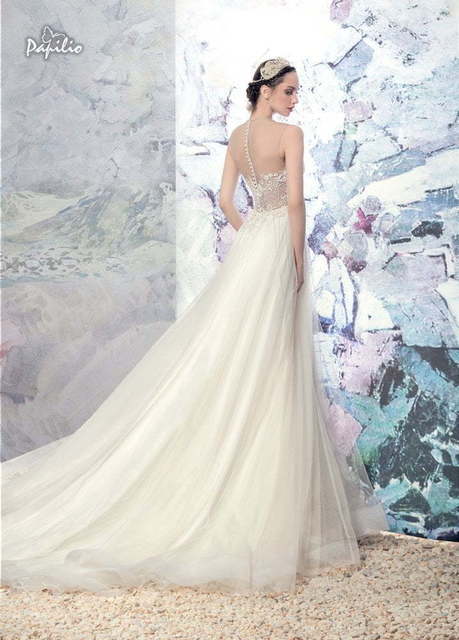 Свадебное платье Сена. Силуэт Греческий, Прямое. Цвет Айвори / Капучино, Белый / Молочный. Вид 4