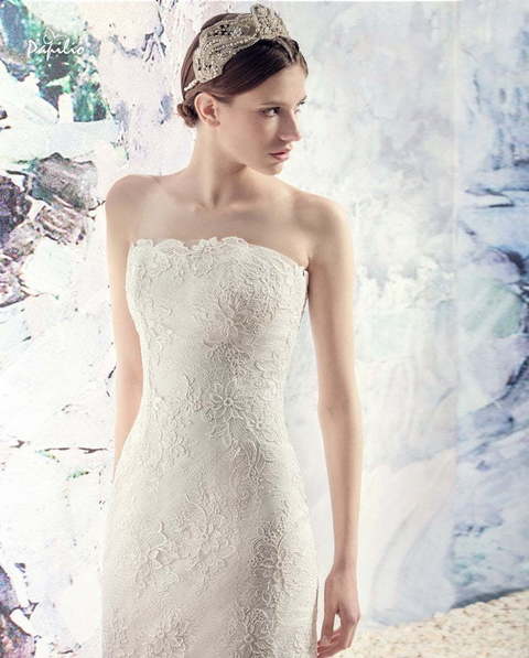 Свадебное платье Темза. Силуэт Рыбка. Цвет Белый / Молочный. Вид 3