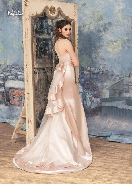 Свадебное платье Аратинга. Силуэт Рыбка. Цвет оттенки Розового. Вид 2