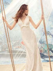 Свадебное платье Розелла. Силуэт Прямое, Рыбка. Цвет Айвори / Капучино. Вид 2