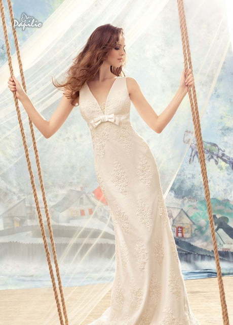 Свадебное платье Розелла. Силуэт Рыбка, Прямое. Цвет Айвори / Капучино. Вид 2