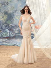 Свадебное платье Фазан. Силуэт Рыбка. Цвет Айвори / Капучино. Вид 2