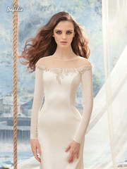Свадебное платье Альбатрос. Силуэт Прямое, Рыбка. Цвет Айвори / Капучино. Вид 2