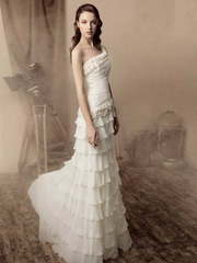 Свадебное платье Барбара. Силуэт Прямое. Цвет Белый / Молочный, Айвори / Капучино. Вид 2