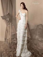 Свадебное платье Лори. Силуэт Прямое. Цвет Белый / Молочный. Вид 1