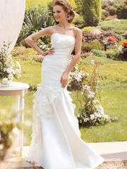 Свадебное платье Эрминия. Силуэт Рыбка. Цвет Белый / Молочный. Вид 1