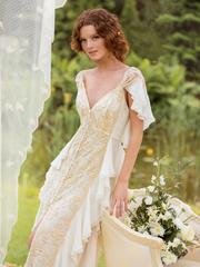 Свадебное платье Кармина. Силуэт Прямое. Цвет Белый / Молочный, Золото. Вид 2