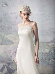 Свадебное платье Иссык-Куль. Силуэт Прямое. Цвет Белый / Молочный. Вид 2