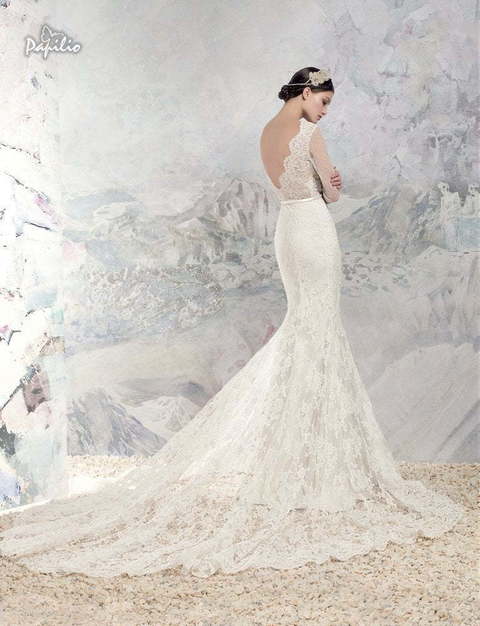 Свадебное платье Парана. Силуэт Рыбка. Цвет Белый / Молочный. Вид 2