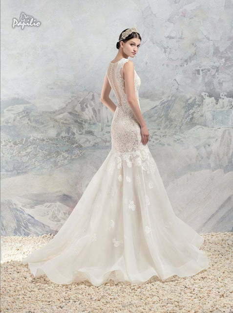 Свадебное платье Сайма. Силуэт Рыбка. Цвет Белый / Молочный. Вид 2