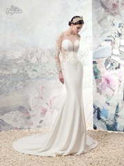 Свадебное платье Грегори. Силуэт Прямое, Рыбка. Цвет Белый / Молочный. Вид 1