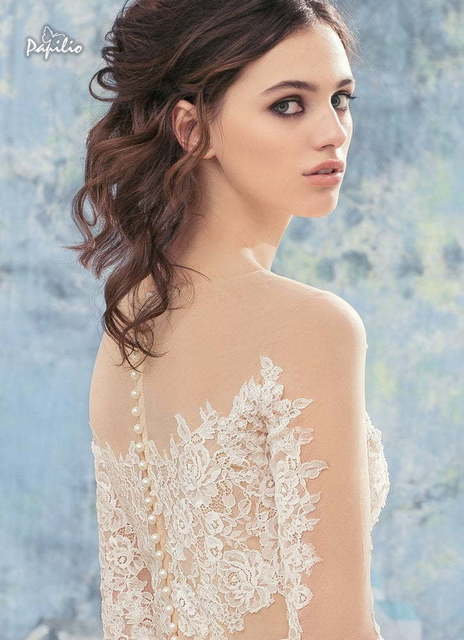 Свадебное платье Орел. Силуэт Рыбка, Прямое. Цвет Айвори / Капучино. Вид 2