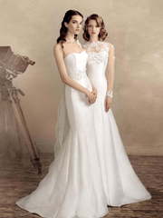 Свадебное платье Ванесса. Силуэт Прямое, Рыбка. Цвет Белый / Молочный. Вид 2