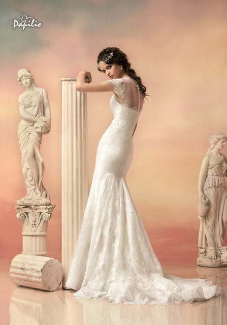 Свадебное платье Даная. Силуэт Рыбка. Цвет Белый / Молочный. Вид 2