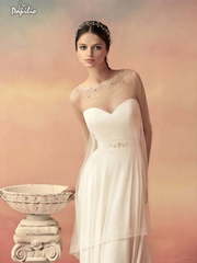 Свадебное платье Пелагея. Силуэт Прямое. Цвет Белый / Молочный. Вид 1