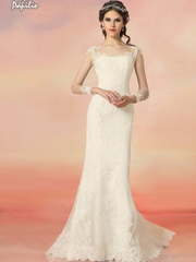 Свадебное платье Сивилла. Силуэт Прямое, Рыбка. Цвет Белый / Молочный. Вид 1