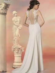 Свадебное платье Мелания. Силуэт Прямое. Цвет Белый / Молочный. Вид 2