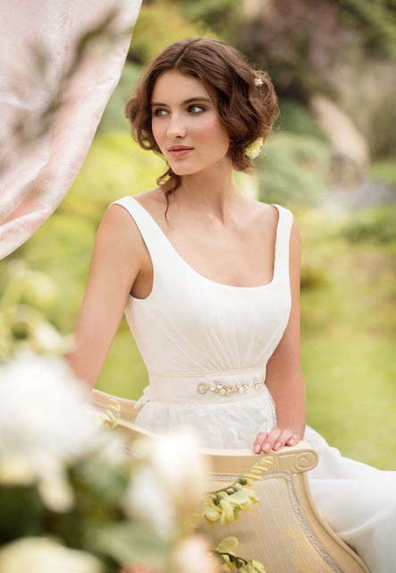 Свадебное платье Тина. Силуэт Прямое. Цвет Белый / Молочный. Вид 2