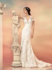 Свадебное платье Кассиопея. Силуэт Прямое, Рыбка. Цвет Белый / Молочный. Вид 1