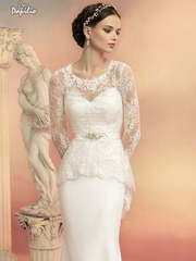 Свадебное платье Селена. Силуэт Рыбка. Цвет Белый / Молочный. Вид 1