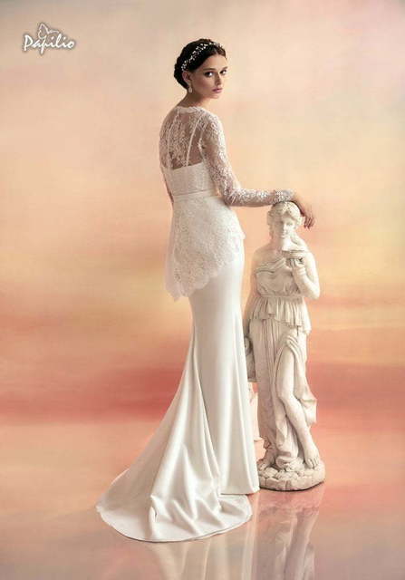 Свадебное платье Селена. Силуэт Рыбка. Цвет Белый / Молочный. Вид 2