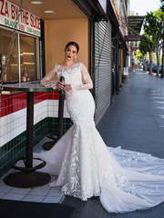 Свадебное платье Jessica. Силуэт Рыбка. Цвет Белый / Молочный. Вид 1