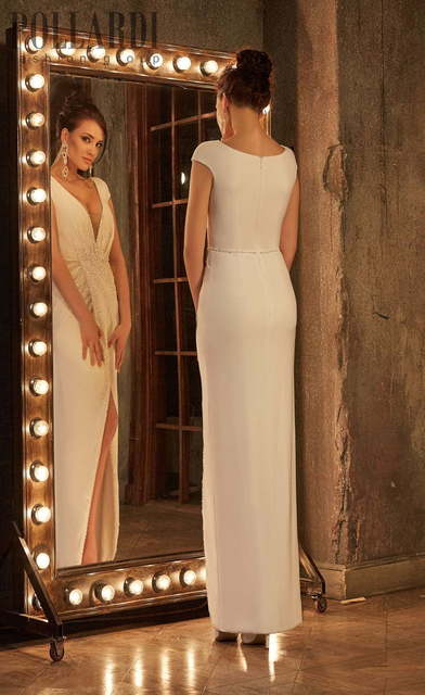 Свадебное платье Belise. Силуэт Прямое. Цвет Белый / Молочный. Вид 2