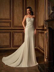 Свадебное платье Comesto. Силуэт Прямое, Рыбка. Цвет Белый / Молочный. Вид 1