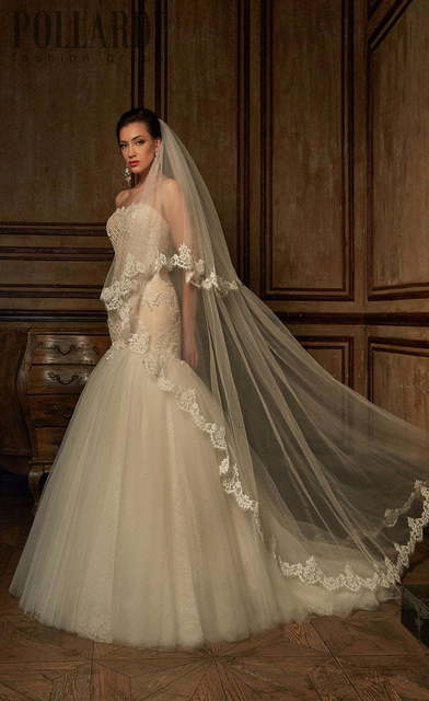 Свадебное платье Casadeya. Силуэт Рыбка. Цвет Айвори / Капучино. Вид 3