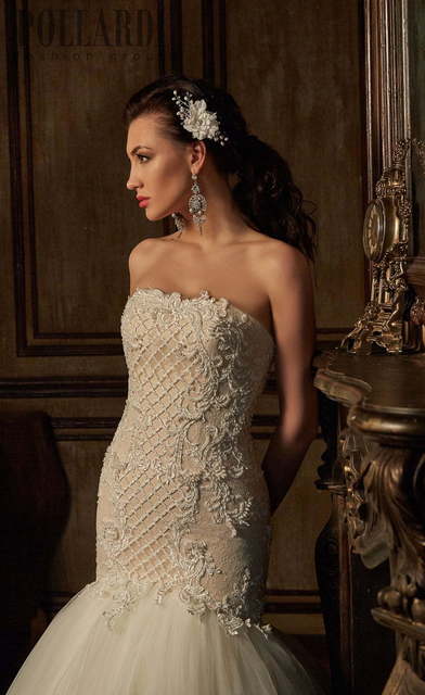 Свадебное платье Casadeya. Силуэт Рыбка. Цвет Айвори / Капучино. Вид 4