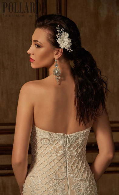 Свадебное платье Casadeya. Силуэт Рыбка. Цвет Айвори / Капучино. Вид 5