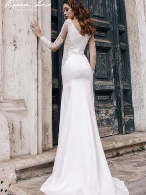 Свадебное платье Шер. Силуэт Прямое. Цвет Белый / Молочный. Вид 2