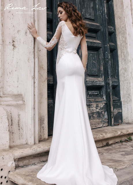 Свадебное платье Шер. Силуэт Прямое. Цвет Белый / Молочный. Вид 2