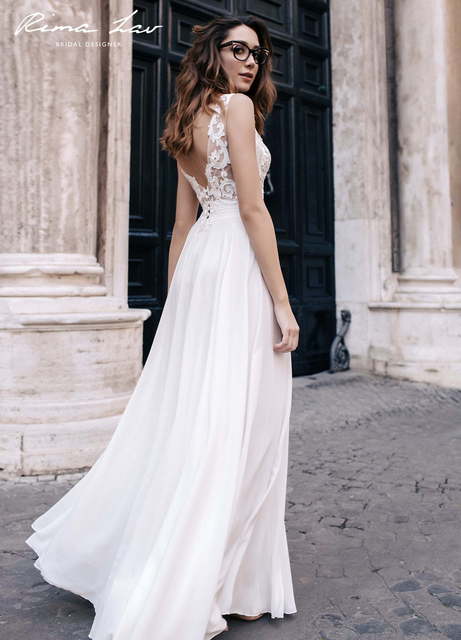 Свадебное платье Майли. Силуэт Прямое. Цвет Белый / Молочный. Вид 2