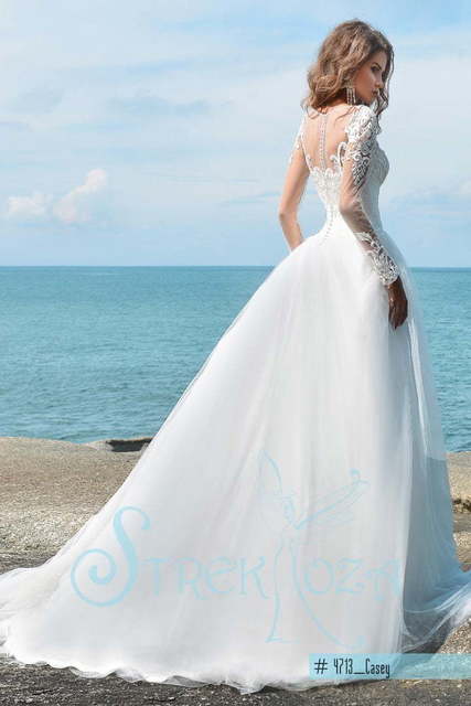 Свадебное платье Касэй. Силуэт Пышное. Цвет Белый / Молочный. Вид 2