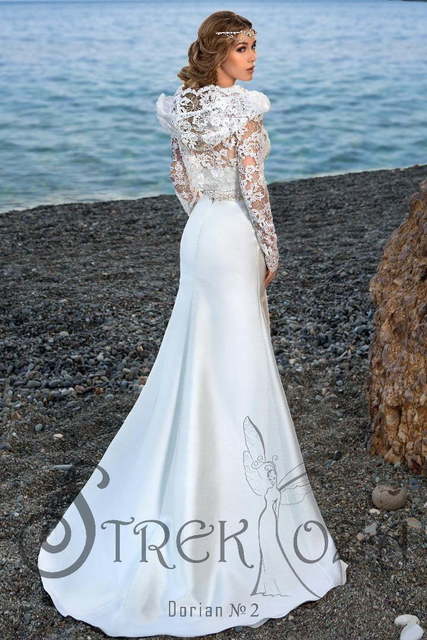Свадебное платье Дориан 2. Силуэт Рыбка. Цвет Белый / Молочный. Вид 2