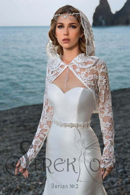 Свадебное платье Дориан 2. Силуэт Рыбка. Цвет Белый / Молочный. Вид 3