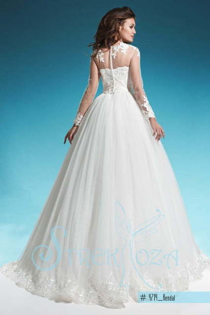 Свадебное платье Кэндал. Силуэт Пышное. Цвет Белый / Молочный. Вид 2