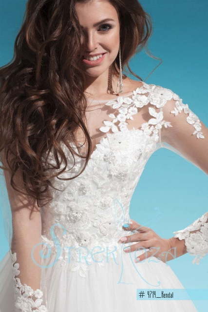 Свадебное платье Кэндал. Силуэт Пышное. Цвет Белый / Молочный. Вид 3