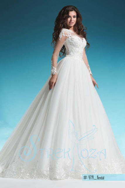 Свадебное платье Кэндал. Силуэт Пышное. Цвет Белый / Молочный. Вид 4