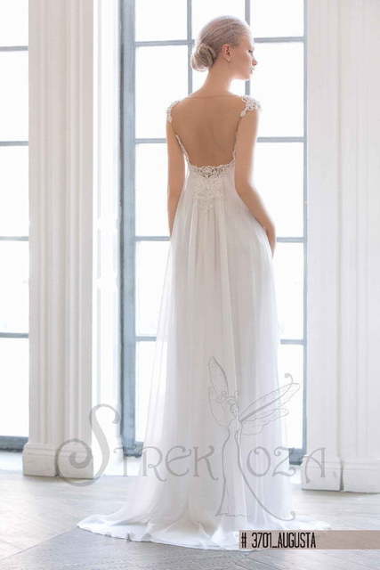 Свадебное платье Августа. Силуэт Прямое. Цвет Белый / Молочный. Вид 2